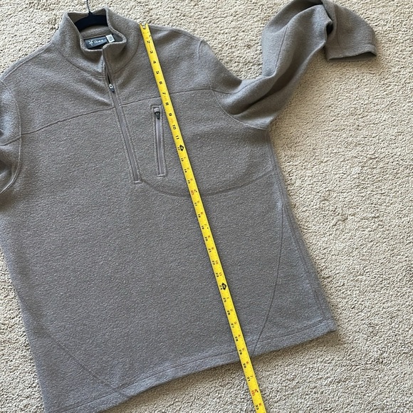 Ibex Men’s Merino Wool Half Zip Pullover Sweater L Tan/Brown Outerwear Neutral - Picture 8 of 10